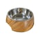 Nutrapet Applique Melamine Round Bowl Dk Wooden Large
