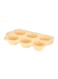 ROYALFORD Silicone 6 Cup Muffin Pan With Steel Frame Beige 30X18centimeter