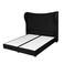 In House Lisbon Velvet Bed Frame - Queen - 200x160 cm - Black