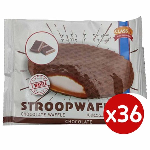 Class A Stroopwafel Chocolate Waffle 30g x 36 Pieces