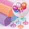 Balloon Sticks with Cups, 50 Pieces Balloon Stick Holders for Holidays, Anniversary Wedding Birthday Party Decoration (mixed color light)