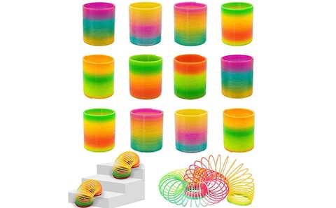 SHOWAY Colorful Rainbow Spring Coil (Pack of 12)