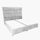 In House Alex Velvet Bed Frame - Queen - 200x140 cm - White