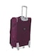 Senator Soft Shell Medium Checked Luggage Trolley For Unisex Ultra Lightweight Expandable Suitcase With 4 Wheels LL003 Purple