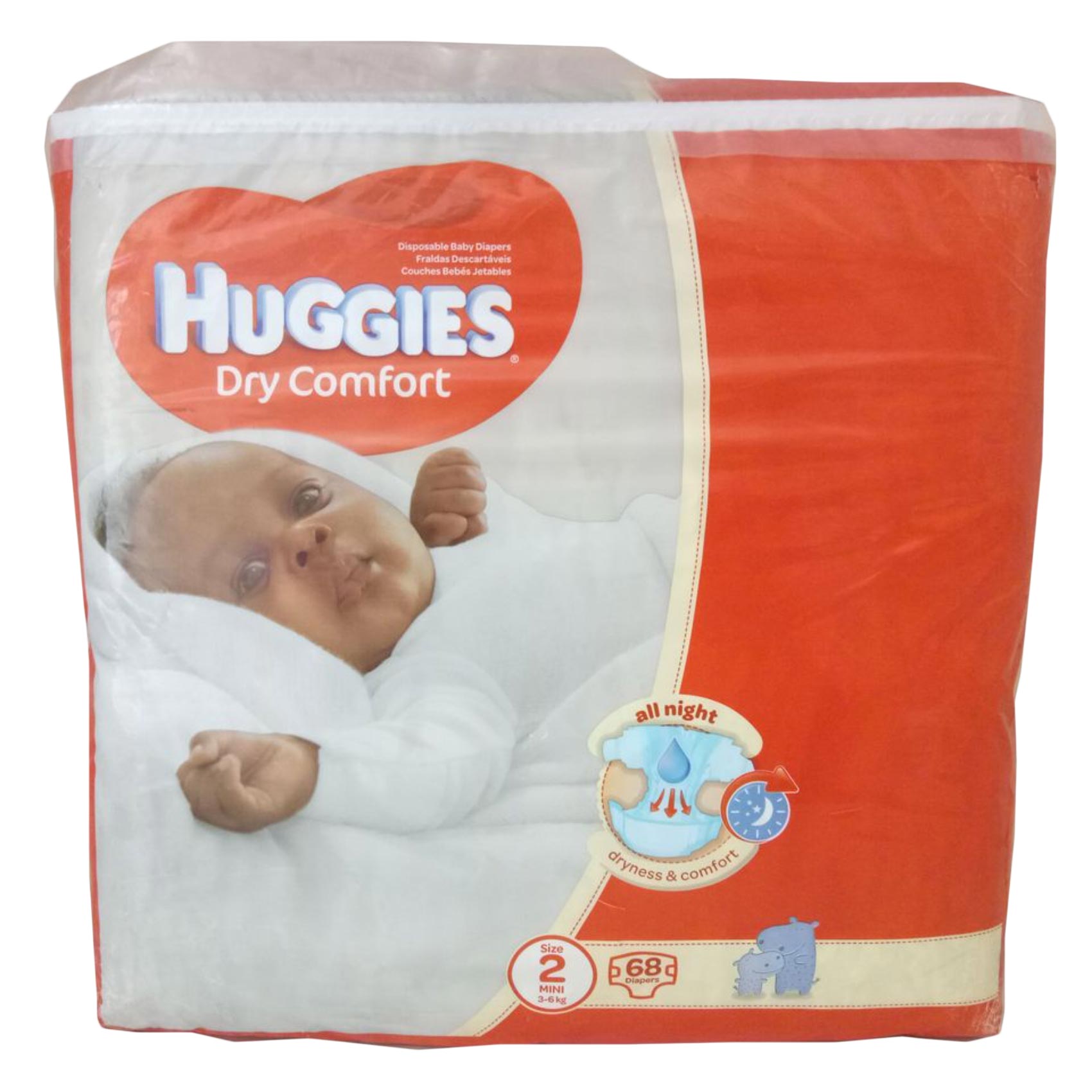 Huggies Dry Comfort Size2 3/6Kg 68S