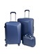 Morano 4-Pieces Luggage Trolley Bags Set (Dark Blue)
