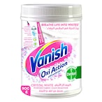 Buy Vanish Oxi Action Crystal White Fabric Stain Remover Powder with Scoop, Ideal for Use in the Washing Machine, 900 g in Saudi Arabia