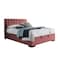 In House Blven Velvet Bed Frame - Single - 200x100 cm - Dark Pink