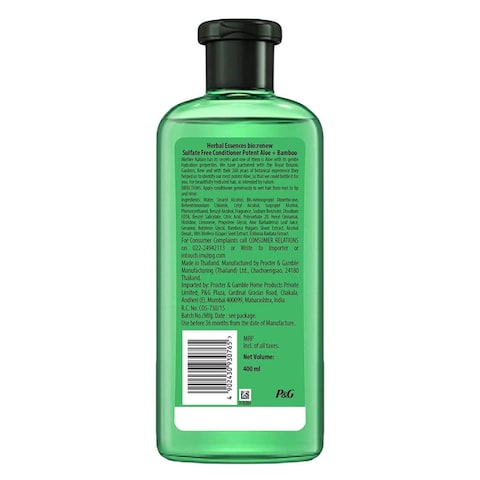Herbal Essence Bio Renew Sulphate Free Potent Aloe Bamboo Conditioner 400ml
