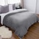 Comfy - King Size Flannel Fleece Blanket - Light Grey