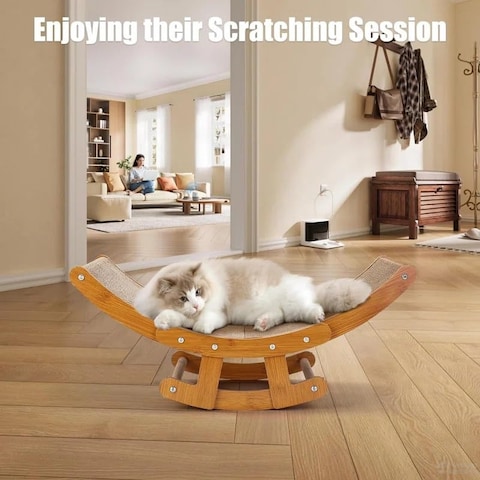 Cloud Corrugated Paper Reclining Cat Scratching Post Wear-Resistant and Scratch-Resistant Cat Sofa, Reclinable Cat Nest