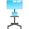 Rolling TV Stand, Mobile TV Stand with Upgraded Wheels For 32-70 Inch LCD LED OLED Flat Screen TVs up to 50 kg, Height Adjustable TV Stand With Laptop Shelf Black