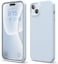 elago Liquid Silicone for iPhone 15 Plus case cover Full Body Protection, Shockproof, Slim, Anti-Scratch Soft Microfiber Lining - Light Blue