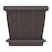Cosmoplast Cedargrain Square Planter With Tray Dark Brown 30L