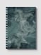 Lowha Spiral Notebook With 60 Sheets And Hard Paper Covers With Green Shades Watercolor Paint Design, For Jotting Notes And Reminders, For Work, University, School