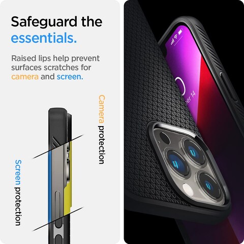 Spigen Liquid Air designed for iPhone 13 Pro MAX case cover - Matte Black