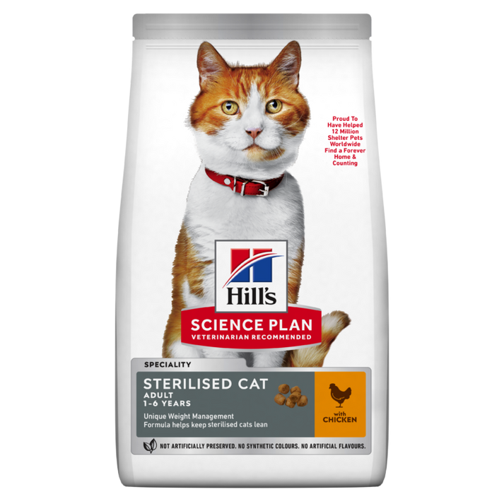 Hills Science Plan Sterilised  Adult Cat Dry Food With Chicken -1.5kg