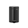 Brabantia New Icon Pedal Bin, Matt Black, 3L