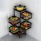 Multifunctional  organizer rotating  shelving ground multilayer corner rack basket storage rack 5 layers