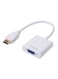 Generic 1080p Resolution HDMI Male To VGA Female Cable Adapter White/Silver