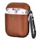 Protective Leather Case Cover For Apple Airpods 1 Dark Brown