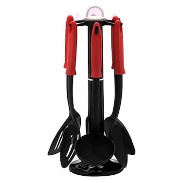 Zahran Utensils Set Nylon - 6 Count - Black