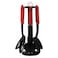 Zahran Utensils Set Nylon - 6 Count - Black