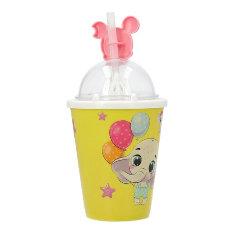 Elephant Glass Straw Cup