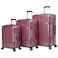 Eminent Hard Case Suitcase Trolley Luggage Set of 3 Polycarbonate Lightweight 4 Quiet Double Spinner Wheels Travel Bags With TSA Lock KJ84 Shing Pink