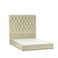 In House Madrid Velvet Bed Frame - Single - 200x120 cm - Beige