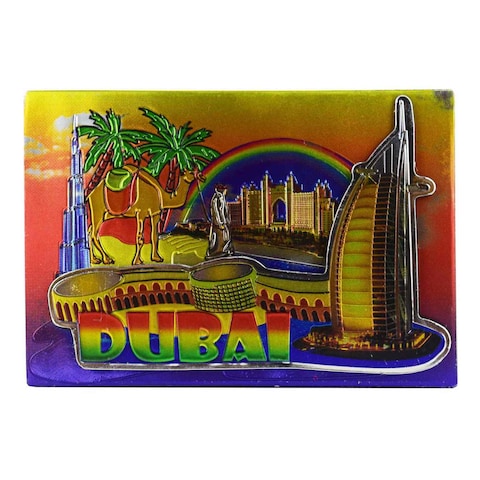 Dubai Souvenir Design 1 Magnet Multicolour