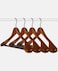 High-Grade Wide Shoulder Wooden Coat Hangers, Cherry &ndash; 10 Pack