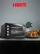 Haam Oven With Grill, 60 Liters, Black, 2000 Watt, Fan, Non-Stick, HMTO60L-19