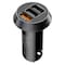 TotuLife Smart Series QC Car Charger and 3-in-1 Charging Cable Black