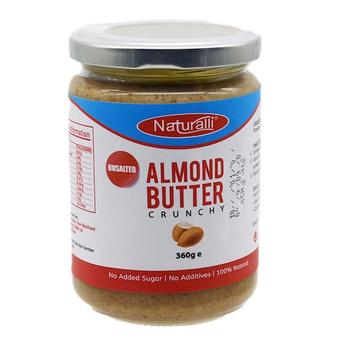 Naturalli Unsalted Almond Butter 360g