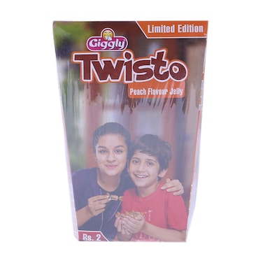 Giggly Twisto Peach Flavour Jelly 60 pcs