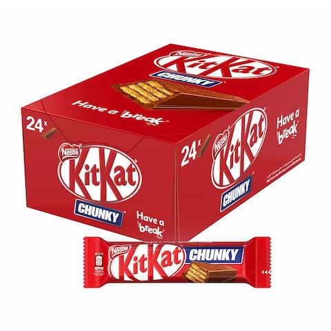 Buy Nestle KitKat Chunky Chocolate Wafer Bar 40g Pack of 24 in Saudi Arabia