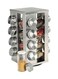 Generic 16-Piece Spice Jar With Rack And Rotating Stand Silver/Clear