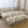 Luna Home King Size 6 pieces, duvet cover set, golden leaf design.