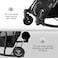 Teknum Stroller With Rocker w/ Orange Diaper tote Bag- Black