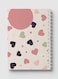 Lowha Spiral Notebook With 60 Sheets And Hard Paper Covers With Graphic Hearts Design, For Jotting Notes And Reminders, For Work, University, School
