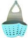 Generic Plastic Kitchen Sink Sider Faucet Caddy Organizer Sponge Holder Rack Space-Saving Hanging Storage Bag - Blue