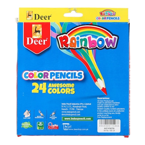 Deer Rainbow 24 Awesome Colour Pencil