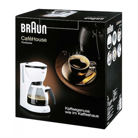 Braun CafeHouse Pure Aroma Coffee Maker - 1000W - White - KF520