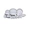 Horselane Porcelain Silverline Dinner Set White 47 PCS