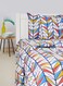KLUB LINEN King Comforter 4PC SetScalene Triangles 180TC Poly Cotton Printed Design
