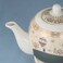 Ramdan Design  Porcelain Teapot ,Teaware  for Tea/Coffee/Milk/Women/Office/Home/Gift (Green and gold design)(L-19*W-7*H-14CM)