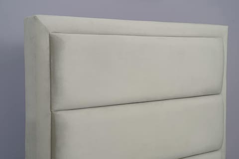 PAN Home Home Furnishings Trojan Headboard Velvetl-120: H-125cm White