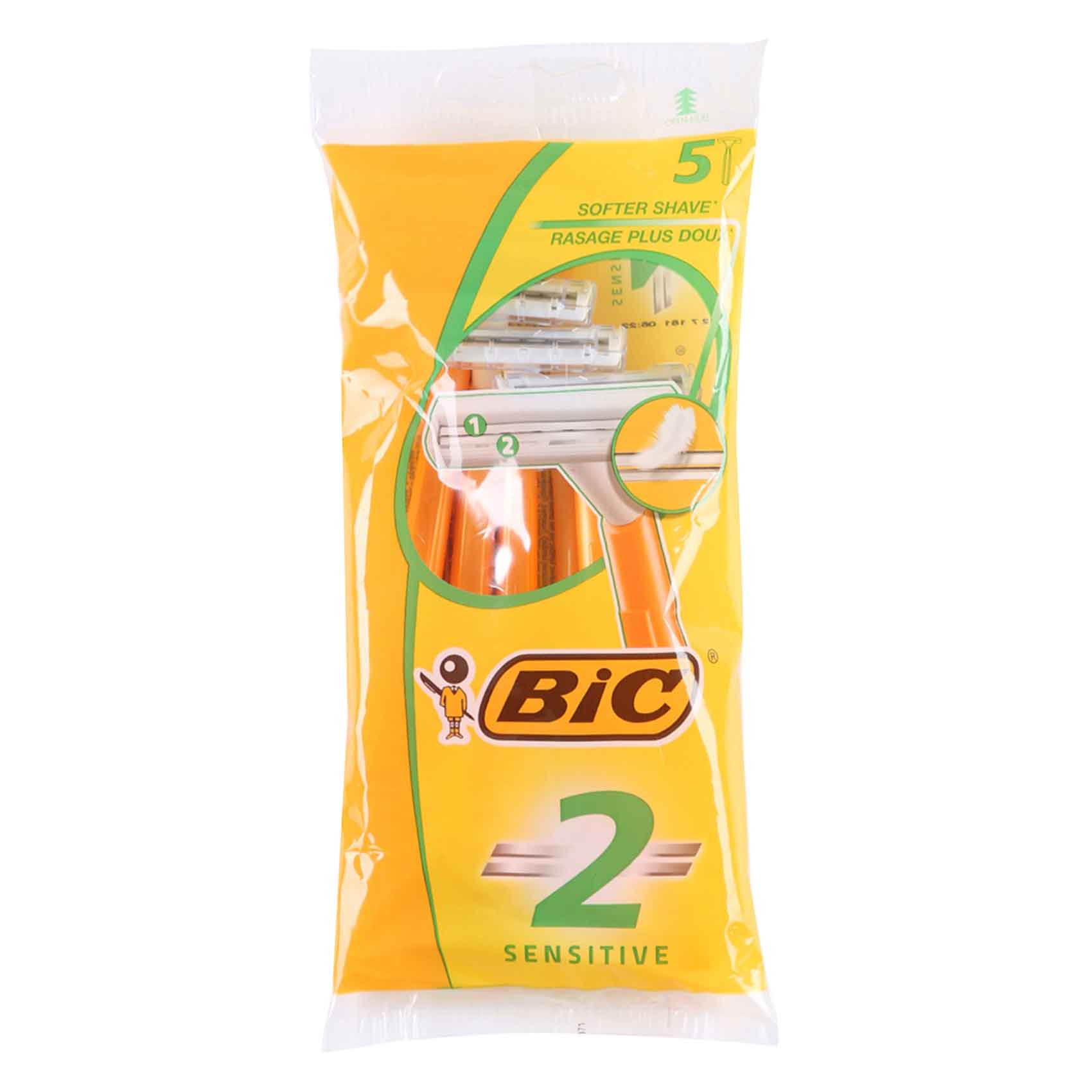 Buy Bic 2 Sensitive Disposable Razors For Men 5 Pieces Online ...