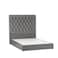 In House Madrid Velvet Bed Frame - King - 200x200 cm - Gray